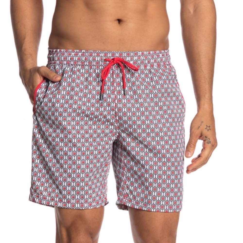 SOLD Mr. Swim Dale Geometric print swim trunks